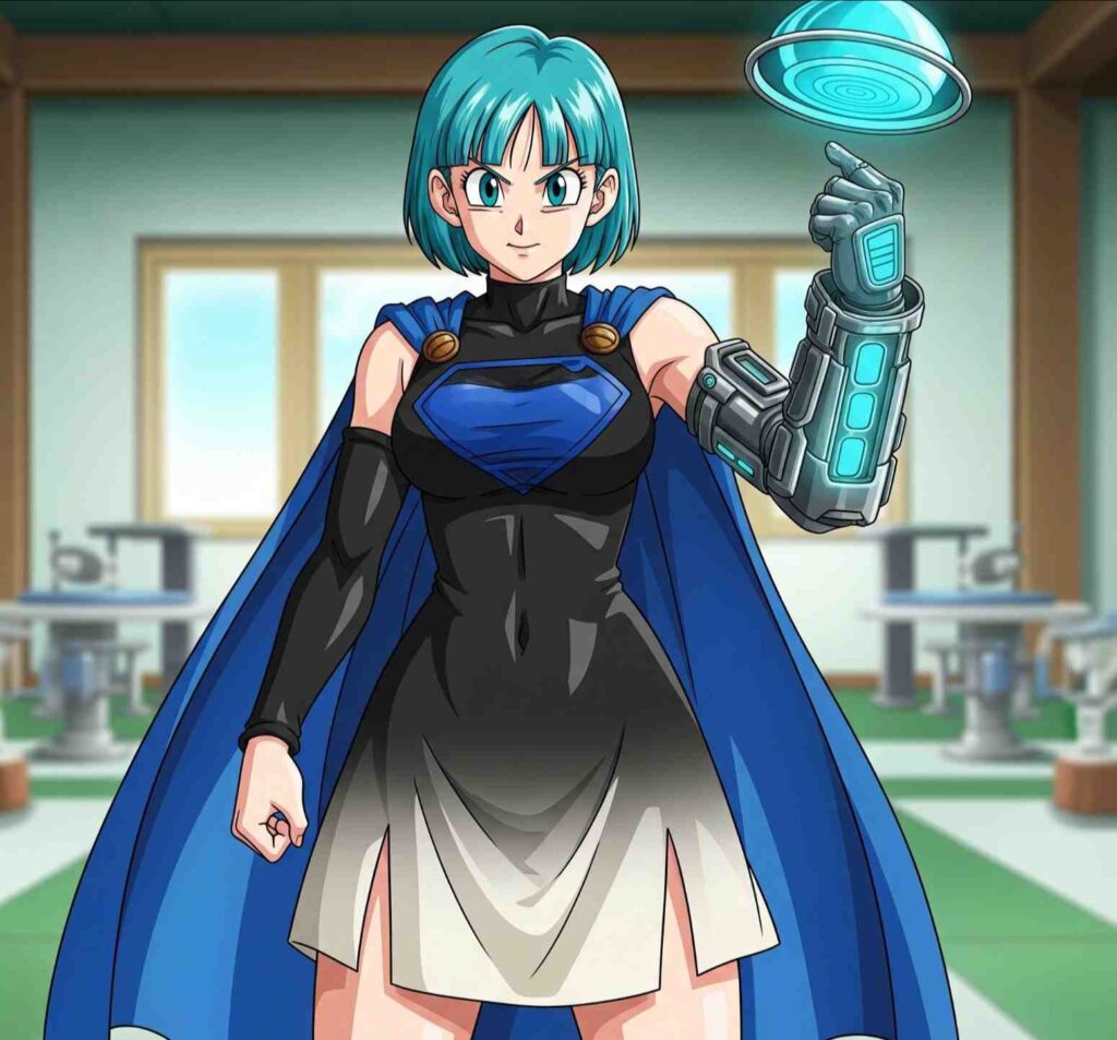 Atuendo de Bulma como cazadora de solo leveling.