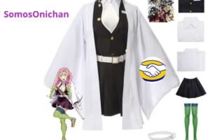 Kimono de Mitsuri Kanroji del anime Demon Slayer – Kimetsu no Yaiba con 50% de descuento en Mercadolibre
