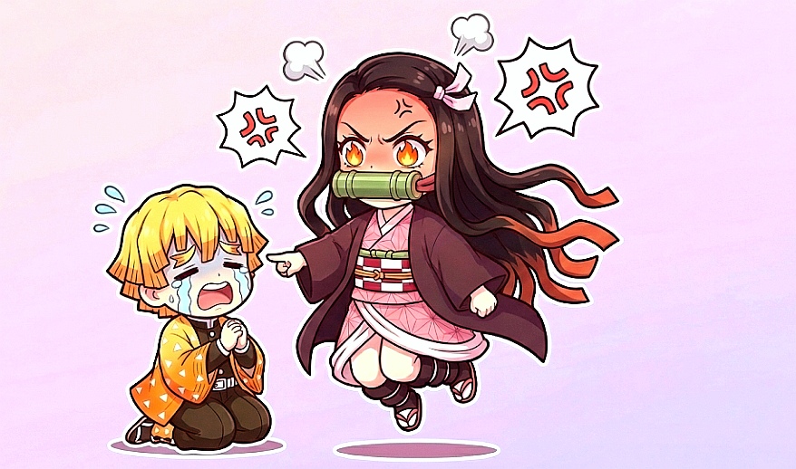 Nezuko chibi enojada