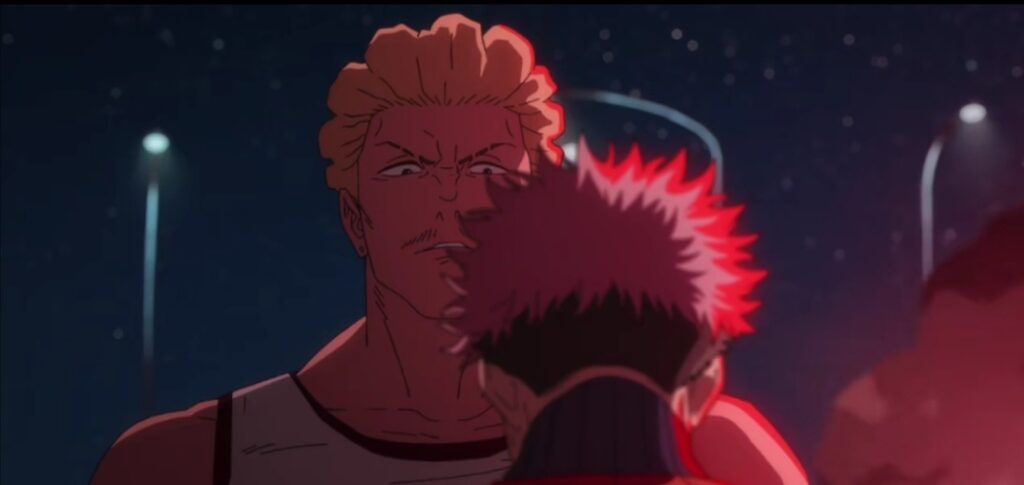 Hakari sorprendido por la resistencia de Itadori y termina aceptando participar